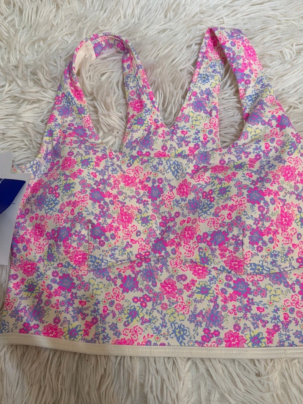 Target Pink and Lavender Floral Sports Bra